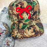 Camo Red Bow Trucker Hats
