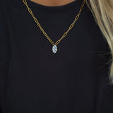 GOLD + DIAMOND PENDANT NECKLACE