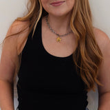 TWO TONED STAR NECKLACE