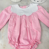 Hampton James Lottie Pink Scalloped Collar Bubble (Monogram Included)