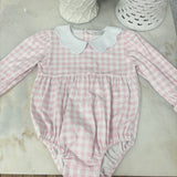 Hampton James Margot Pink Collard Bib (Monogram Included)