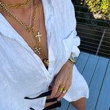 XL DIAMOND CROSS NECKLACE