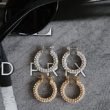 MEDIUM DIAMOND HOOPS