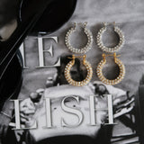 MEDIUM DIAMOND HOOPS