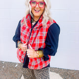 Mistletoe Plaid Vest