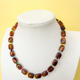 LOVE LEMON LANE Small Square Acrylic Bead Necklace – Tortoise Multi