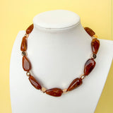 LOVE LEMON LANE Statement Beaded Necklace – Brown