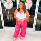 Davi & Dani Pink Leopard Joggers