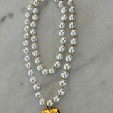 WRAP AROUND PEARL HEART NECKLACE