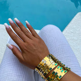 EMERALD + WHITE BANGLE