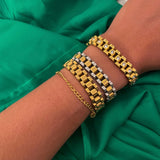 TWO TONED WATCH BAND BRACELET