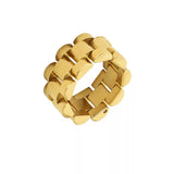 THICK GOLD LOOSE CHAIN RING