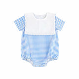 Boys Spring Picnic Gingham Bubble