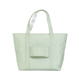 TRVL Jumbo Tote: Green Pimlico Stripe