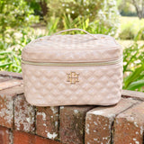 Caroline Hill Hampton Train Case Nude Patent