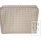 TRVL Large Roadie: Gingham Khaki