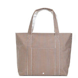 TRVL Jumbo Tote: Gingham Brown