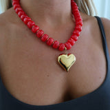 RED HEART NECKLACE