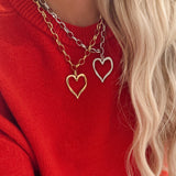 LARGE OPEN HEART NECKLACE