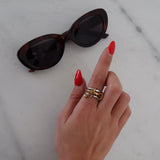 TWO TONED JULIA RING