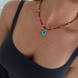 SLOANE NECKLACE - BLUE FISH