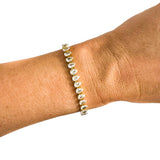 Savvy Bling: Pear Pave Adjustable Tennis Bracelet 18K Gold