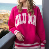 LULU MAC Two Tone Hot Pink Crew