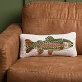 Mud Pie Trout Hook Wool Pillow