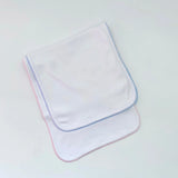 Picot Trim Burp Cloth: Pink