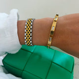 EMERALD + WHITE BANGLE