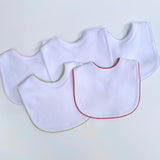 Picot Trim Bibs: Pink