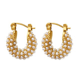 DAINTY PEARL HOOPS