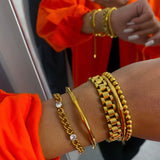 GOLD + DIAMOND CHAIN BRACELET