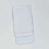 Picot Trim Burp Cloth: White
