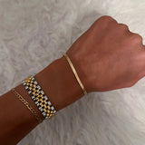 THICK TWO TONED BRACELET