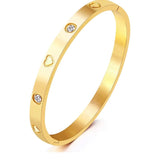 GOLD HEART BANGLE