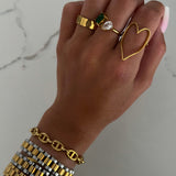 GOLD HEART RING