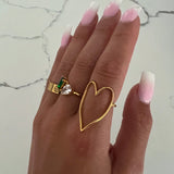 GOLD HEART RING