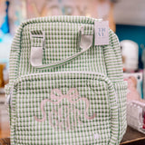 TRVL Quilted All You Need Diaper Bag in Pimlico Stripe Green