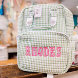 TRVL Quilted All You Need Diaper Bag in Pimlico Stripe Green