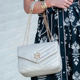 Caroline Hill Mia Crossbody in Pearl VQ