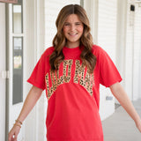 LULU MAC: Red Cheetah Tee