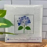 Blue Poppy Blue Hydrangea Needlepoint Kit
