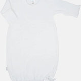 Overlap Shoulder Gown with Bow - White
