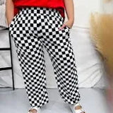 Birdie Black & White Checkered Pants