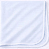 Magnolia Baby Blue Mini Stripes Receiving Blanket