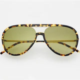 Shay Aviator Sunglasses Tortoise/Light Green