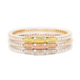 BudhaGirl Three Queens Crystal All Weather Bangles (Set of 3, Ship Only)