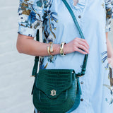 Caroline Hill Sasha Handbag in Hunter Green
